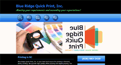 Desktop Screenshot of blueridgequickprintinc.com