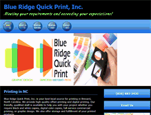 Tablet Screenshot of blueridgequickprintinc.com